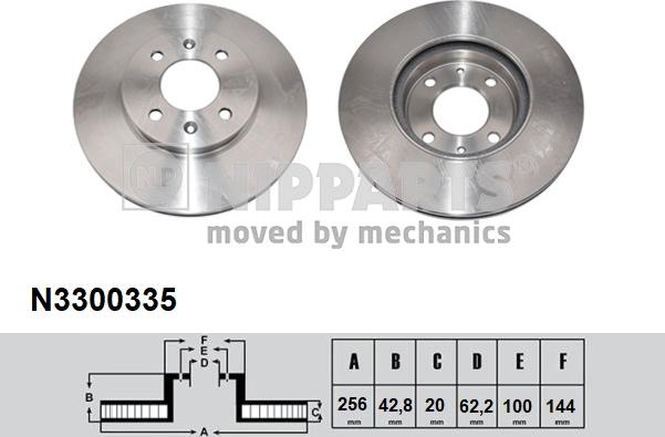 Nipparts N3300335 - Brake Disc autospares.lv