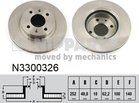 Nipparts N3300326 - Brake Disc autospares.lv