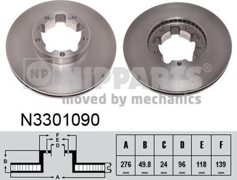 Nipparts N3301090 - Brake Disc autospares.lv