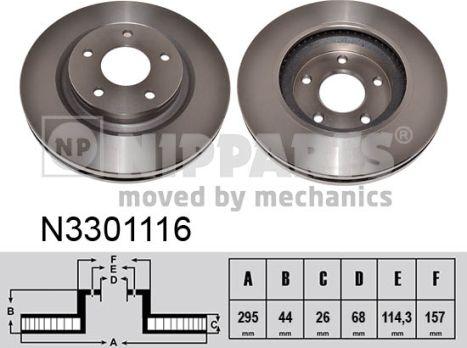 Nipparts N3301116 - Brake Disc autospares.lv