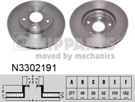 Nipparts N3302191 - Brake Disc autospares.lv