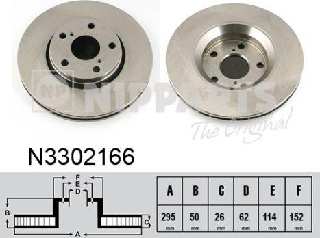 Nipparts N3302166 - Brake Disc autospares.lv