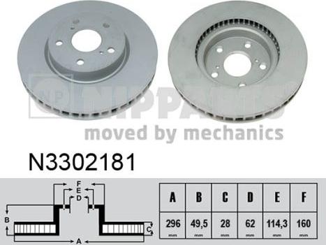 Nipparts N3302181 - Brake Disc autospares.lv