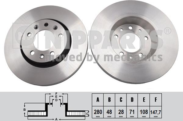 Nipparts N3302208 - Brake Disc autospares.lv