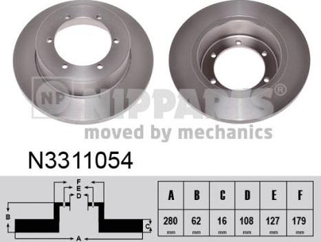 Nipparts N3311054 - Brake Disc autospares.lv