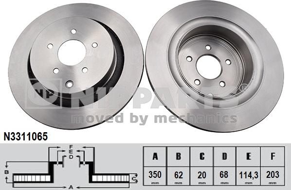 Nipparts N3311065 - Brake Disc autospares.lv