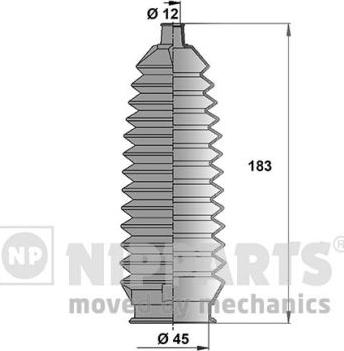 Nipparts N2844009 - Bellow Set, steering autospares.lv