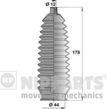 Nipparts N2844014 - Bellow Set, steering autospares.lv