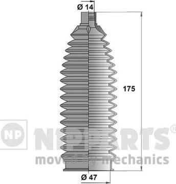 Nipparts N2845006 - Bellow Set, steering autospares.lv