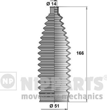 Nipparts N2845012 - Bellow Set, steering autospares.lv