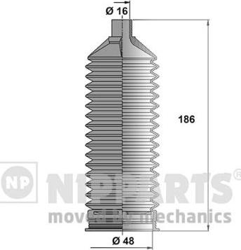 Nipparts N2840510 - Bellow Set, steering autospares.lv