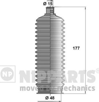 Nipparts N2840511 - Bellow Set, steering autospares.lv