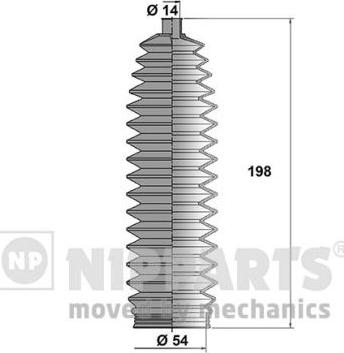 Nipparts N2843015 - Bellow Set, steering autospares.lv