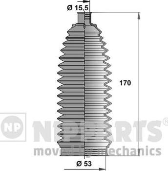 Nipparts N2842041 - Bellow Set, steering autospares.lv