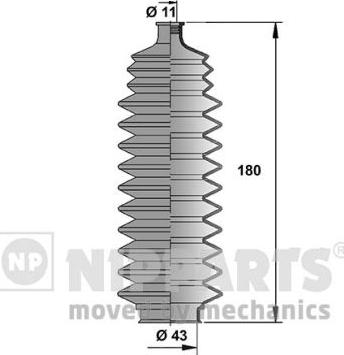 Nipparts N2851010 - Bellow Set, steering autospares.lv