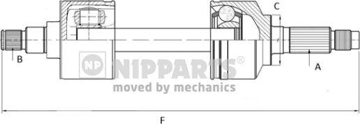 Nipparts N2814000 - Drive Shaft autospares.lv