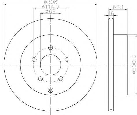 NISSAN 43206-CA000 - Brake Disc autospares.lv