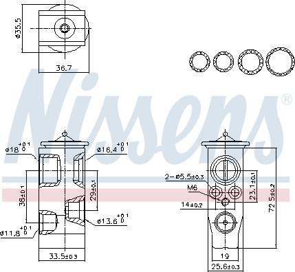 Nissens 999452 - Expansion Valve, air conditioning autospares.lv