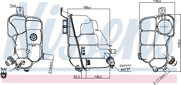 Nissens 996157 - Expansion Tank, coolant autospares.lv