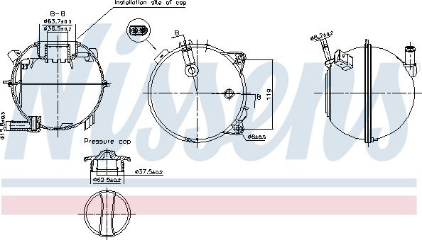 Nissens 996120 - Expansion Tank, coolant autospares.lv