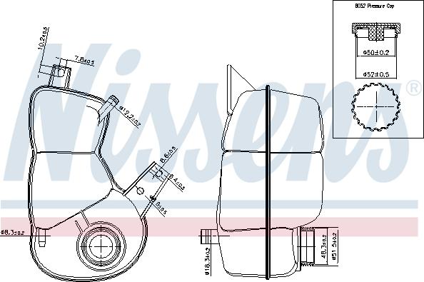 Nissens 996174 - Expansion Tank, coolant autospares.lv