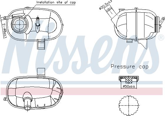 Nissens 996339 - Expansion Tank, coolant autospares.lv