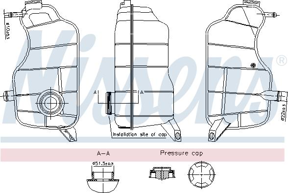 Nissens 996329 - Expansion Tank, coolant autospares.lv