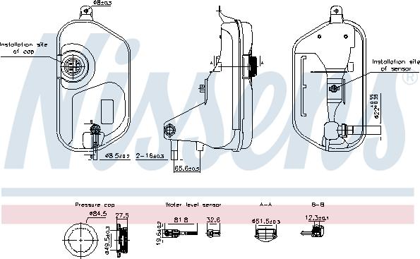 Nissens 996327 - Expansion Tank, coolant autospares.lv