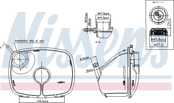 Nissens 996370 - Expansion Tank, coolant autospares.lv