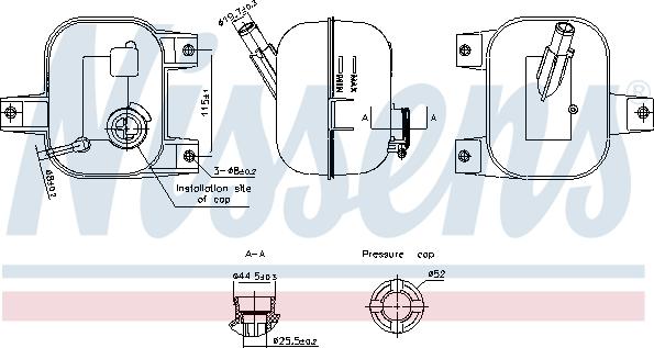 Nissens 996246 - Expansion Tank, coolant autospares.lv