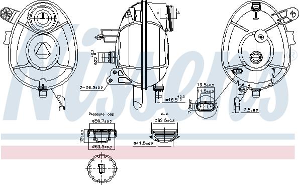 Nissens 996201 - Expansion Tank, coolant autospares.lv