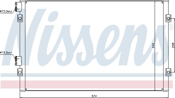 Nissens 94555 - Condenser, air conditioning autospares.lv