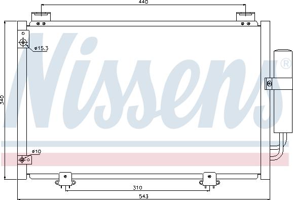 Nissens 94581 - Condenser, air conditioning autospares.lv