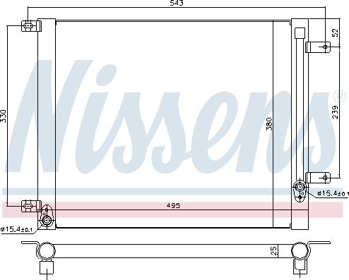 Nissens 940542 - Condenser, air conditioning autospares.lv