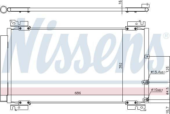 Nissens 940574 - Condenser, air conditioning autospares.lv