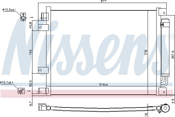 Nissens 940601 - Condenser, air conditioning autospares.lv