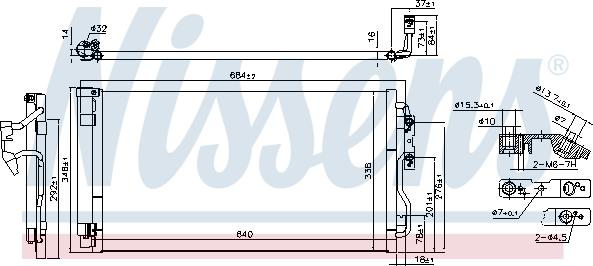 Nissens 940628 - Condenser, air conditioning autospares.lv