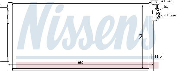 Nissens 940169 - Condenser, air conditioning autospares.lv
