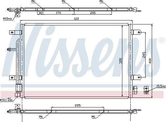 Nissens 940139 - Condenser, air conditioning autospares.lv