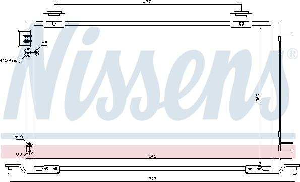 Nissens 940283 - Condenser, air conditioning autospares.lv