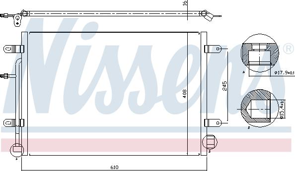 Nissens 94851 - Condenser, air conditioning autospares.lv