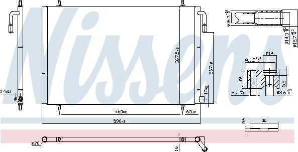 Nissens 94392 - Condenser, air conditioning autospares.lv