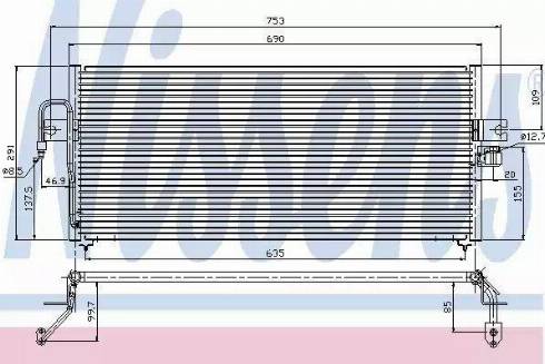 Nissens 94361 - Condenser, air conditioning autospares.lv