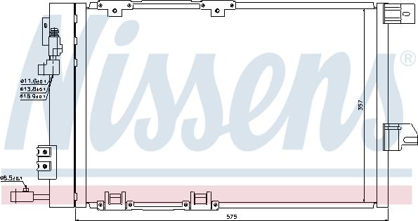 Nissens 94384 - Condenser, air conditioning autospares.lv