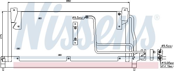 Nissens 94228 - Condenser, air conditioning autospares.lv