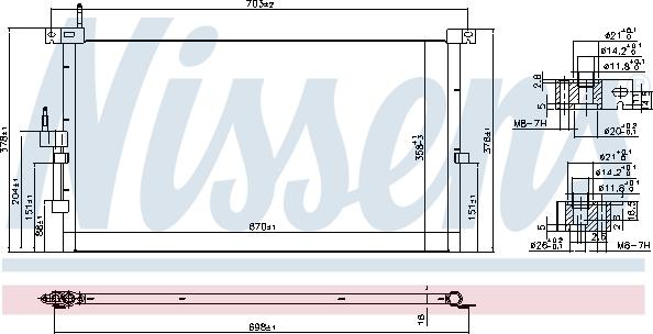 Nissens 94718 - Condenser, air conditioning autospares.lv