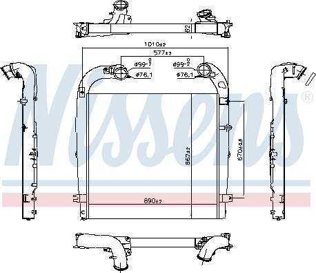 Nissens 961440 - Intercooler, charger autospares.lv