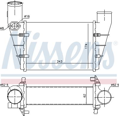 Nissens 96896 - Intercooler, charger autospares.lv