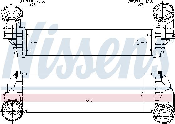 Nissens 96364 - Intercooler, charger autospares.lv