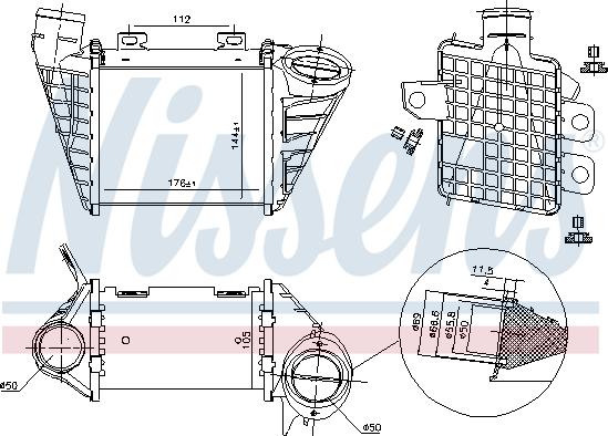 Nissens 96795 - Intercooler, charger autospares.lv